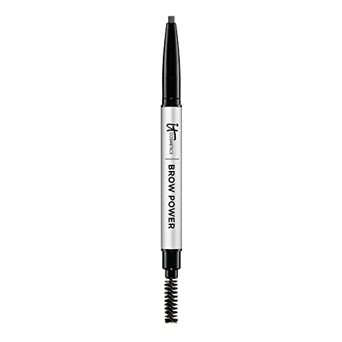 IT Cosmetics Brow Power, Universal Taupe - Universal Eyebrow Pencil - Mimics the Look of Real Hair - Budge-Proof Formula - With Biotin, Saw Palmetto & Antioxidants - 0.0056 oz