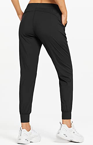 Libin Women's Joggers Pants Athletic Sweatpants with Pockets Running Tapered Casual Pants for Workout,Lounge, Black XS