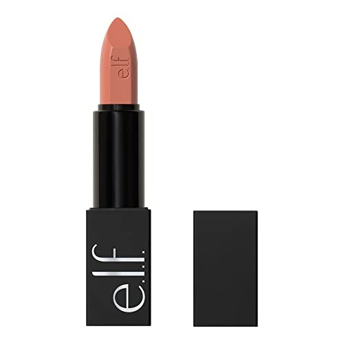 e.l.f. O Face Satin Lipstick, Richly Pigmented, Nourishing & Long-Lasting Creamy Lipstick, Infused With Jojoba, Vegan & Cruelty-Free, Dirty Talk