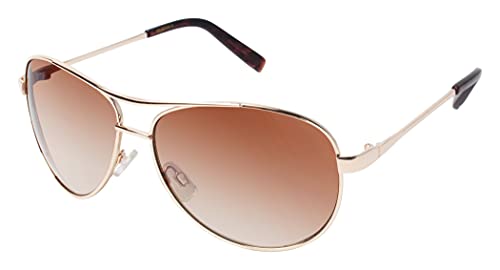 Jessica Simpson J106 Iconic Women's Metal Aviator Pilot Sunglasses with 100% UV Protection. Glam Gifts for Her, 60 mm, Gold