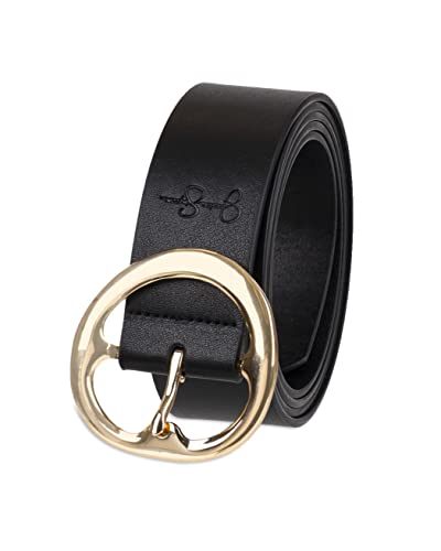 Jessica Simpson Women's Fashion Casual Belt, Black, Large