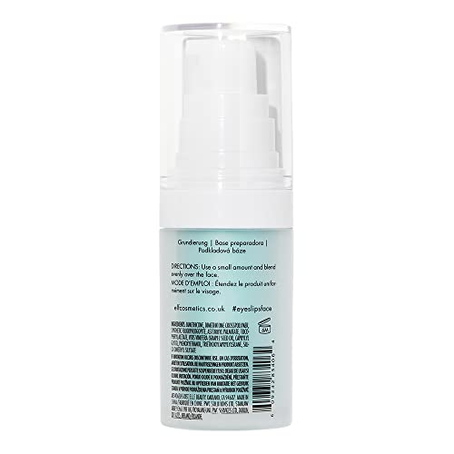 e.l.f., Hydrating Face Primer, Lightweight, Long Lasting, Creamy, Hydrates, Smooths, Fills in Pores and Fine Lines, Natural Matte Finish, Infused with Vitamin E, 0.47 Oz