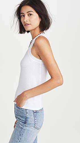 Free People Women's U Neck Tank, White, S