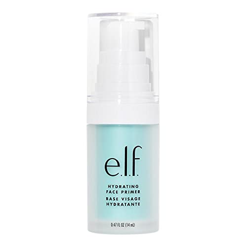 e.l.f., Hydrating Face Primer, Lightweight, Long Lasting, Creamy, Hydrates, Smooths, Fills in Pores and Fine Lines, Natural Matte Finish, Infused with Vitamin E, 0.47 Oz