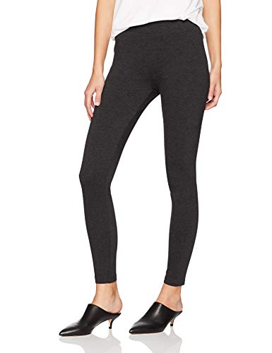 Daily Ritual Women's Ponte Knit Legging, Charcoal, Medium Short