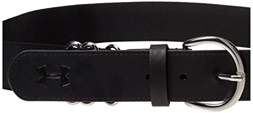 Under Armour Women's Standard Softball Belt, (001) Black / / White, One Size Fits All