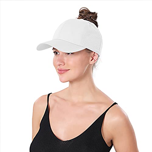 Women Criss Cross Hat High Ponytail Baseball Caps Adjustable High Messy Bun Ponycap Trucker Hats