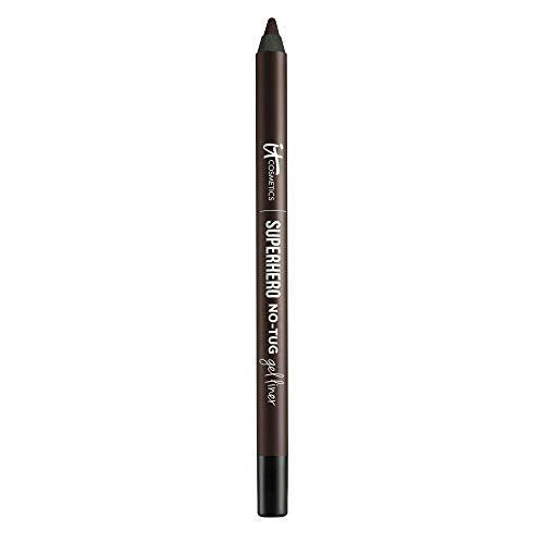 it COSMETICS Superhero No-Tug Gel Eyeliner, Fantastic Espresso - Rich Dark Brown - Waterproof, Blendable Formula - Sharpenable Pencil - 0.042 oz