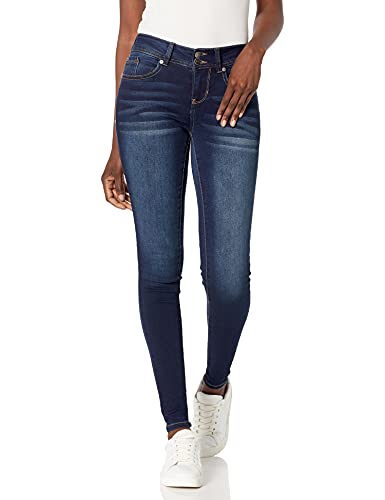 WallFlower Women's Ultra Skinny Mid-Rise Insta Soft Juniors Jeans (Standard and Plus), Lake Pure, 11