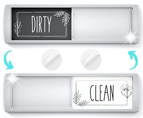 Stylish Dishwasher Magnet Clean Dirty Sign - Ideal Clean Dirty Magnet for Dishwasher and Kitchen Organization - Nice Office or Home Decor - Dirty Clean Dishwasher Magnet with Strong Hold