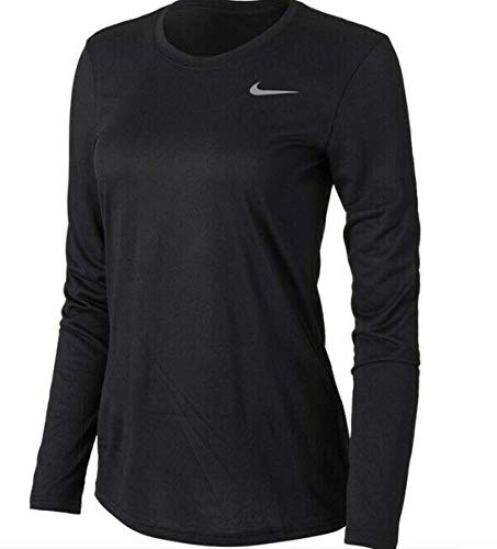 Nike Women's Legend L/S T SP20 TOP - Black/Black/Cool Grey - XL