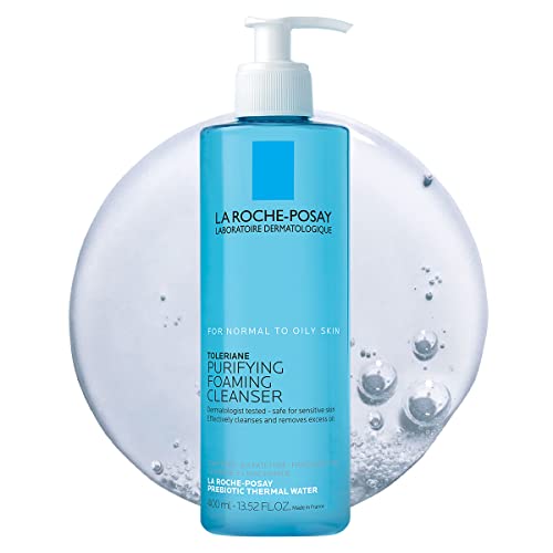 La Roche-Posay Toleriane Purifying Foaming Facial Cleanser, Oil Free Face Wash for Oily Skin and for Sensitive Skin with Niacinamide, Pore Cleanser Wonâ€™t Dry Out Skin, Unscented