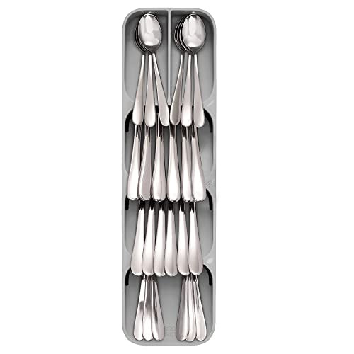 Joseph Joseph DrawerStore Compact Cutlery Organizer Kitchen Drawer Tray, Small,Gray