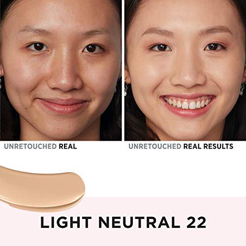 IT Cosmetics Your Skin But Better Foundation + Skincare, Light Neutral 22 - Hydrating Coverage - Minimizes Pores & Imperfections, Natural Radiant Finish - With Hyaluronic Acid - 1.0 fl oz