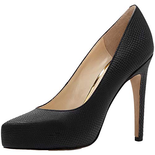 Jessica Simpson Women's Parisah Platform Pump, Black Snake, 5