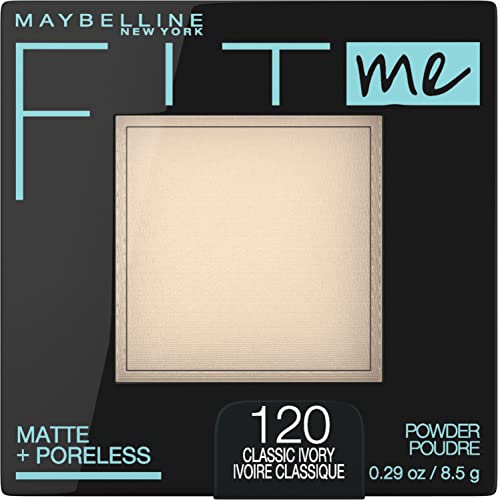 Maybelline Fit Me Matte + Poreless Pressed Face Powder Makeup, Classic Ivory, 1 Count