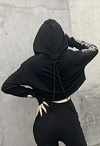 Crop Tops Gothic Black Workout Tops for Women Black Tops Goth Emo Tops Gothic Clothing Women Tops Black Crop Tops Tops Crop Tops Emo Tops Goth Tops alt Tops Aesthetic Cross Shirt y2k