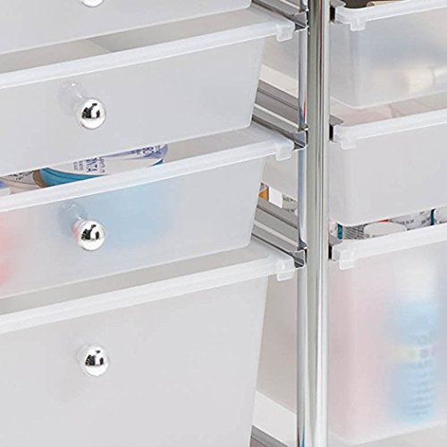 Honey-Can-Do Rolling Storage Cart and Organizer with 12 Plastic Drawers