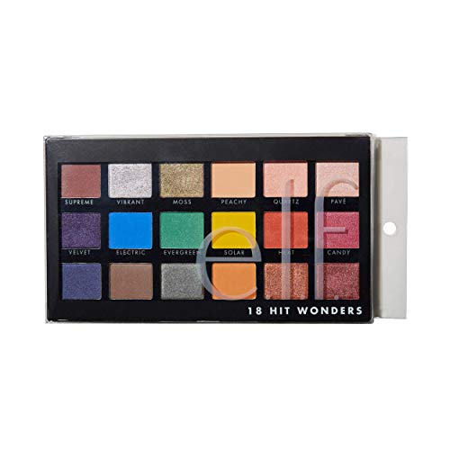 e.l.f. 18 Hit Wonders Eyeshadow Palette, 18 Shades, Matte, Satin & Shimmer, Ultra-Pigmented, 0.63 Oz (18g)