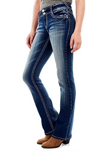 WallFlower Women's InstaStretch Luscious Curvy Bootcut Jeans, Jenna, 13