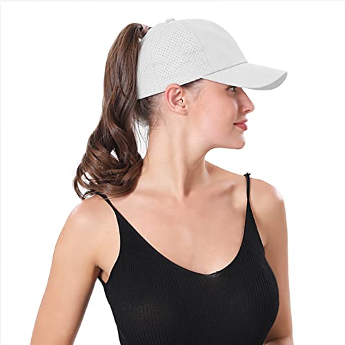 Women Criss Cross Hat High Ponytail Baseball Caps Adjustable High Messy Bun Ponycap Trucker Hats