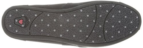 BOBS from Skechers Women's Plush Peace and Love Flat, Black, 10 M US