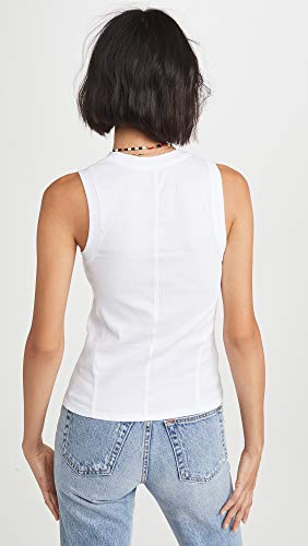 Free People Women's U Neck Tank, White, S