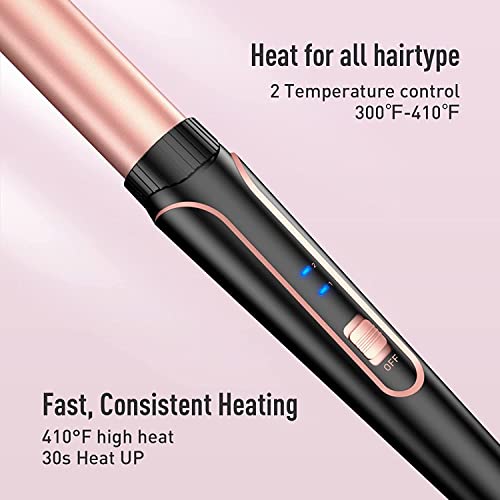 Waver Curling Iron Curling Wand - BESTOPE PRO 5 in 1 Curling Wand Set with 3 Barrel Hair Crimper for Women, Fast Heating Crimper Wand Curler in All Hair Type