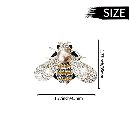 Bling Bee Air Vent Clips, 4 Pcs Crystal Bee Car Air Fresheners Vent Clips Car Diffuser Vent Clip Rhinestone Diamond Bee Car Decoration Car Interior Decor Bling Car Accessories for Women (4 Pcs Bee)