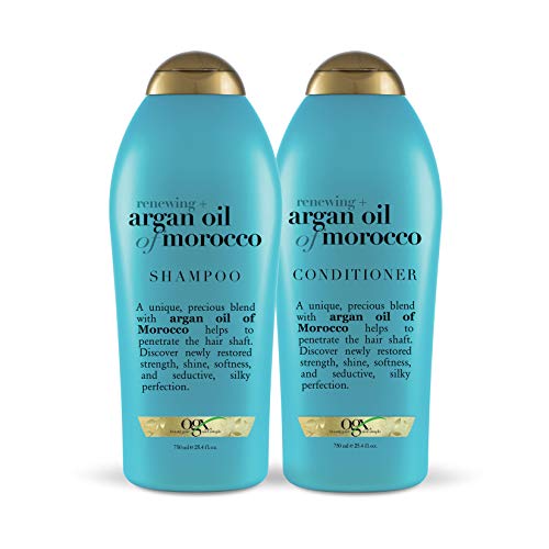 OGX Renewing + Argan Oil of Morocco Shampoo & Conditioner, 25.4 Fl Oz 2 count (Pack of 1)