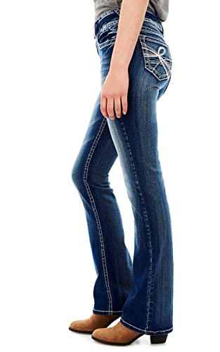 WallFlower Women's InstaStretch Luscious Curvy Bootcut Jeans, Jenna, 13