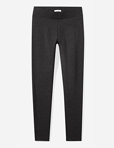 Daily Ritual Women's Ponte Knit Legging, Charcoal, Medium Short