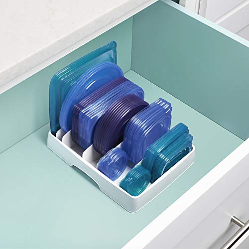 YouCopia StoraLid Food Container Lid Organizer, Large, Adjustable Plastic Lid Storage for Kitchen Cabinets