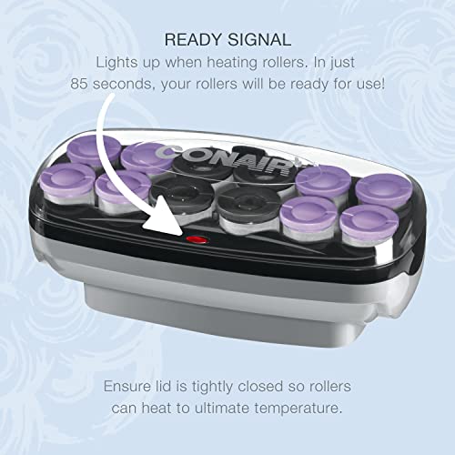 Conair Jumbo and Super Jumbo Ceramic Hot Rollers, Bonus Super Clips Included (Amazon Exclusive)