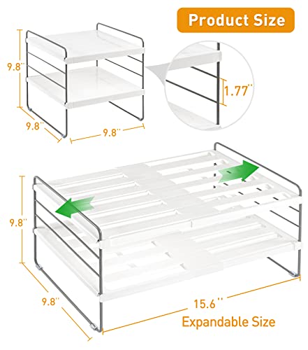 JUPELI Foil Organizer For Cabinet, Expandable Kitchen Wrap Organizer Rack, Adjustable Aluminum Foil Organization And Storage Box Organizer For Pantry Saran Wrap Holder For Sandwich Bags, Plastic Wrap