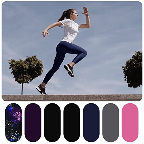 iceROSE 7 Pack High Waisted Leggings for Women, Buttery Soft Black Running Yoga Leggings