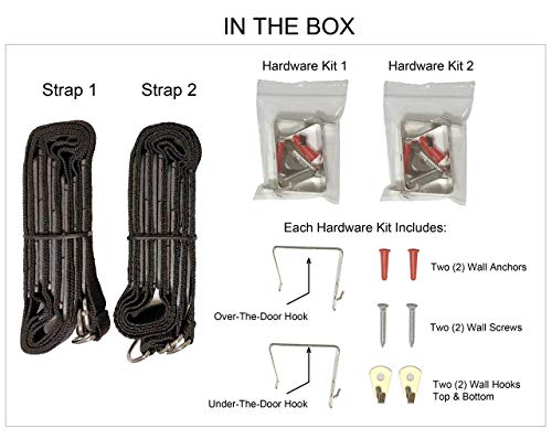 Perfect Curve CapRack18 Over-The-Door Hat Rack and Organizer |Baseball Cap Rack |Hat Rack Stand |Over The Door Hat Rack |Hat Rack For Door |Hat Rack For Closet |Two Straps |Holds Up To 18 Caps |Black