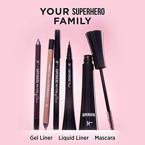 it COSMETICS Superhero No-Tug Gel Eyeliner, Fantastic Espresso - Rich Dark Brown - Waterproof, Blendable Formula - Sharpenable Pencil - 0.042 oz