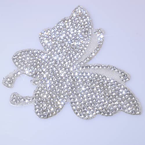 Crystal Car Decoration Stickers Butterfly Bling Crystal Rhinestone Car Sticker Decal,Decorate Cars Bumper Window Laptops Luggage Rhinestone Sticker ,Decoration Bling Bling Interior Accessories 2 Pack