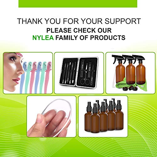 Nylea Eyebrow Razor Trimmer [Extra Precision] Disposable Facial Hair Shaper Remover, Dermaplaning Dermaplane Shaving Tool - Facial Shave Shaver with Precision Cover for Men & Women (6 Pack)