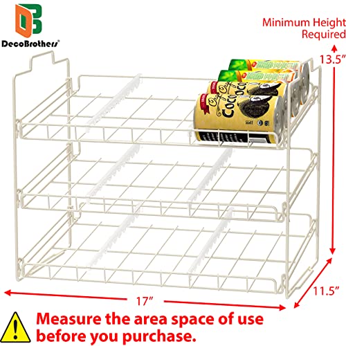 DecoBros Supreme Stackable Can Rack Organizer, White