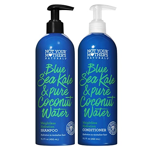 Not Your Mother's Naturals Weightless Hydration Shampoo and Conditioner (2-Pack) - Blue Sea Kale & Pure Coconut Water - Hydration to Revitalize Hair (15.2 fl oz Bottle, 2-Pack)