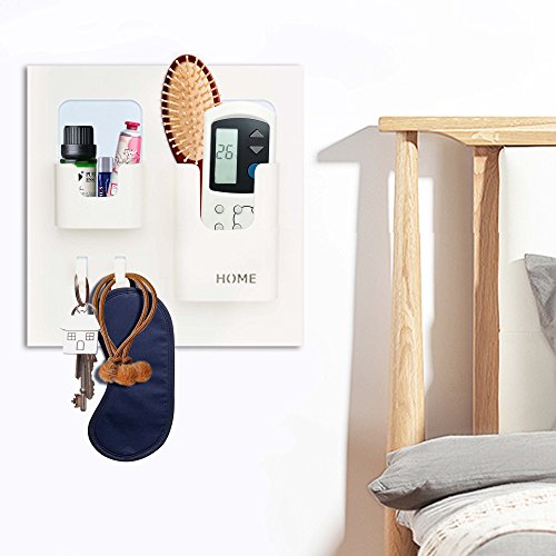 Bedside Shelf Accessories Organizer- Wall Mount Self Stick on,Ideal for Glasses,Remote,Earphone, Cell Phone Charger,Manicure Kit