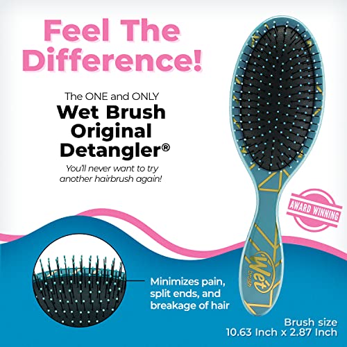 Wet Brush Original Detangler Brush - Free Spirit, Ocean - All Hair Types - Ultra-Soft IntelliFlex Bristles Glide Through Tangles with Ease - Pain-Free Comb for Men, Women, Boys and Girls