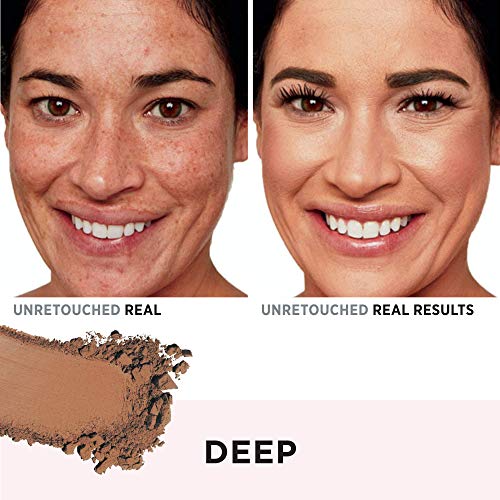 IT Cosmetics CC+ Airbrush Perfecting Powder Foundation - Buildable Full Coverage Of Pores & Dark Spots - Hydrating Face Makeup with Hyaluronic Acid - Talc-Free - 0.33 oz - Deep