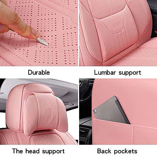 NS YOLO Full Coverage Faux Leather Car Seat Covers Universal Fit for Cars,SUVs and Pick-up Trucks with Waterproof Leatherette in Auto Interior Accessories