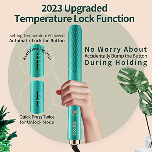 IBROO Ceramic Hair Straightener and Curler, Triple Care by Infrared, Negative Ion, Argan Oil & Keratin, Flat Iron Curling Iron in One, No Damage Styling Tools, Safe Dual Voltage Straightening Irons