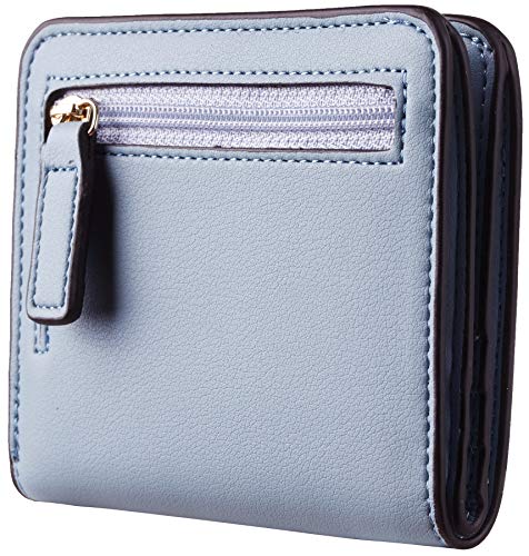 Toughergun Womens Rfid Blocking Small Compact Bifold Luxury Genuine Leather Pocket Wallet Ladies Mini Purse with ID Window (02 ReNapa Blue Classic)