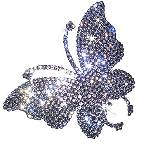 Crystal Car Decoration Stickers Butterfly Bling Crystal Rhinestone Car Sticker Decal,Decorate Cars Bumper Window Laptops Luggage Rhinestone Sticker ,Decoration Bling Bling Interior Accessories 2 Pack