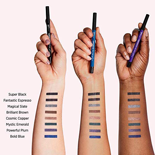 it COSMETICS Superhero No-Tug Gel Eyeliner, Fantastic Espresso - Rich Dark Brown - Waterproof, Blendable Formula - Sharpenable Pencil - 0.042 oz